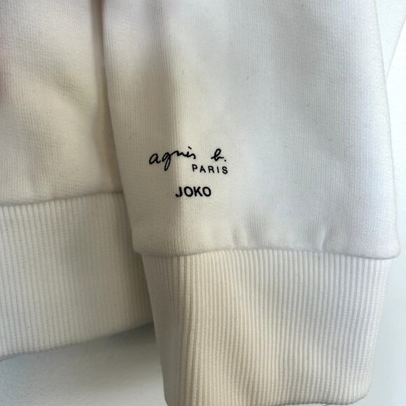 Agnès b. HOMME JOKO Artist Sweatshirt White Cityscape Skateboard Graphic 4 / XXL - Picture 4 of 12